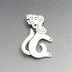 Mexico Taxco Silver Dog Brooch