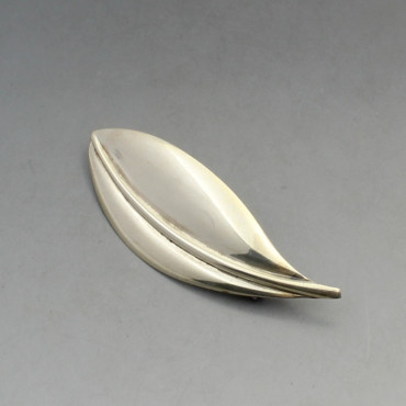 Herman Siersbol Silver Leaf Brooch
