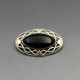 C W Sellors Onyx and Silver Brooch