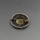 Decorative Citrine and Silver Brooch