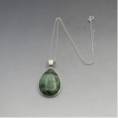 Whitney Kelly Serpentine and Silver Pendant