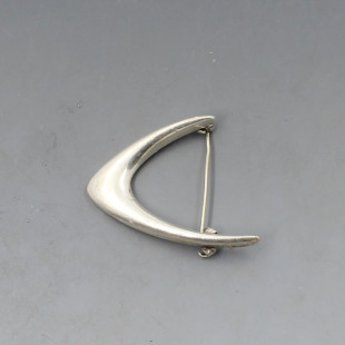 Arne Johansen Silver Boomerang Brooch