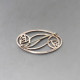 Rennie Mackintosh Style Silver Brooch