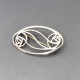 Rennie Mackintosh Style Silver Brooch