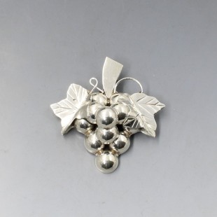 Mexico Solid Silver Floral Brooch