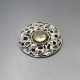 H Wright and Son Citrine and Silver Brooch
