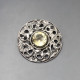 H Wright and Son Citrine and Silver Brooch