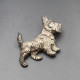 Large Silver Dog Brooch 1948