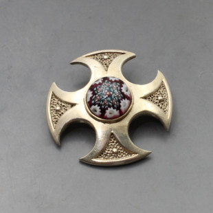 Caithness Glass Silver Brooch