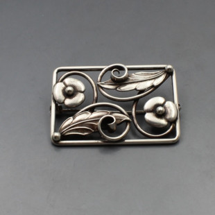 Jos Khan Danish 830 Silver Brooch