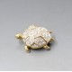 Crystal Turtle Brooch