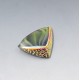 Multi Colour Czech 1950's Futuristic Glass Brooch