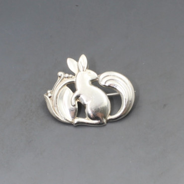 Eiler and Marloe 830 Silver Rabbit Brooch