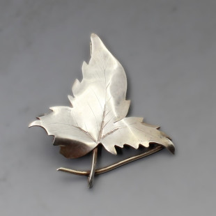 Graham Watling Silver Leaf Brooch