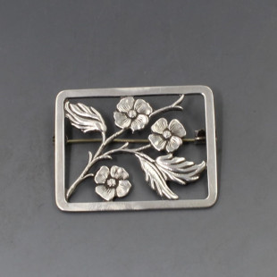 Orrica Denmark Silver Floral Brooch