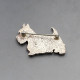 Aiden J Breen Silver Dog Brooch - 22 Grams