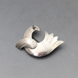 Ecuador 900 Silver Bird Brooch