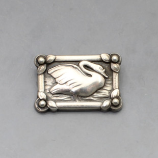 Georg Jensen Silver Swan Brooch 213