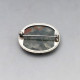 Moss Agate Silver Brooch