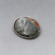 Moss Agate Silver Brooch