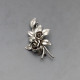 Silver Floral Brooch