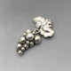 Georg Jensen Silver Grapes Brooch #217B