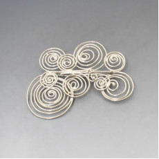 Jane Watling Silver Swirls Brooch