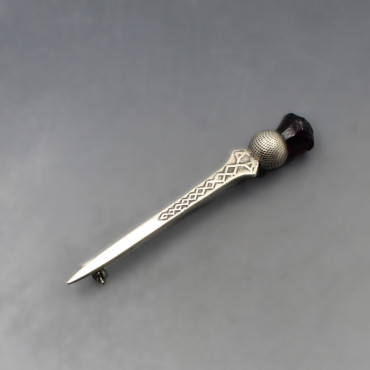 Robert Allison Silver and Amethyst Kilt Pin