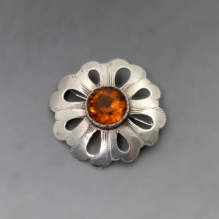 Danish H.N.Hiviid and Co Amber and Brooch