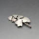 Geoffrey Bellamy  Silver Leaves Brooch