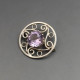 Glen Kelso Frame Amethyst Silver Brooch