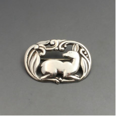 Eiler and Marloe 830 Silver Deer Brooch