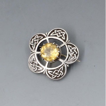 JOHN HART Iona Silver Citrine Brooch