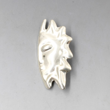 Mexico Silver Half Sun Brooch