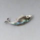 Vintage Silver and Abelone Fish Brooch