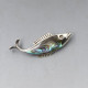 Vintage Silver and Abelone Fish Brooch