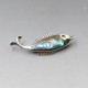 Vintage Silver and Abelone Fish Brooch