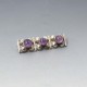  Vintage Mexican Silver Amethyst Brooch