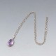 Amethyst Oval Silver Pendant Necklace