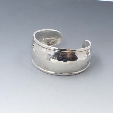   Onyx and Sterling Silver Bangle