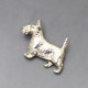 Silver Scotty Dog Brooch