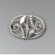 Danish 830 Silver Oval Brooch