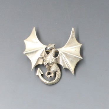 Ward Brothers Amethyst Crystal Silver Brooch