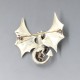 Ward Brothers Amethyst Crystal Silver Brooch