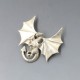 Ward Brothers Amethyst Crystal Silver Brooch