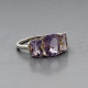 Amethyst Silver Ring Size P