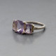 Amethyst Silver Ring Size P