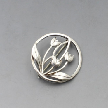 Joanna Thomson Silver Floral Brooch