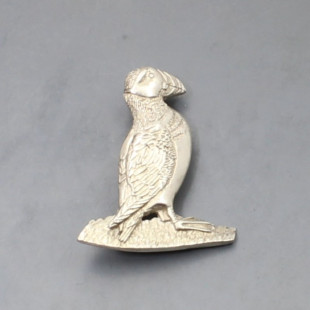 K.Hunter Silver Puffin Brooch