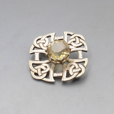 Thomas Ebbut Silver  Citrine Brooch